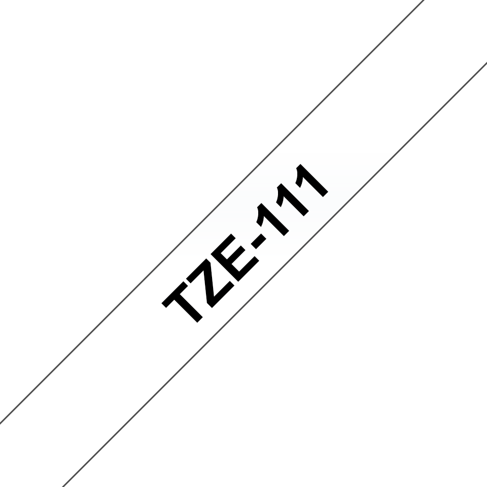 Brother TZe-111 Schriftband – schwarz auf transparent